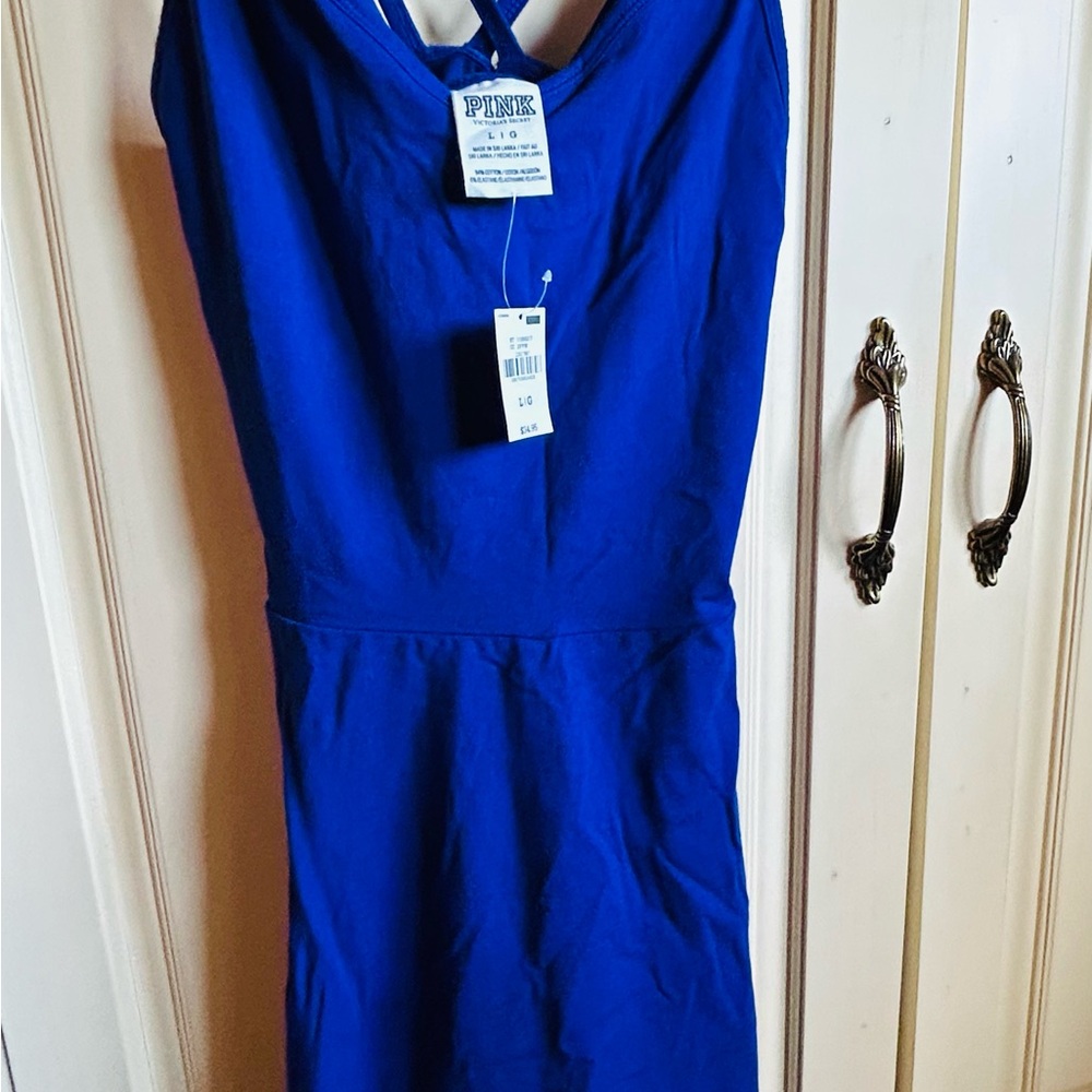 PINK Victoria's Secret Royal Blue Strappy Top